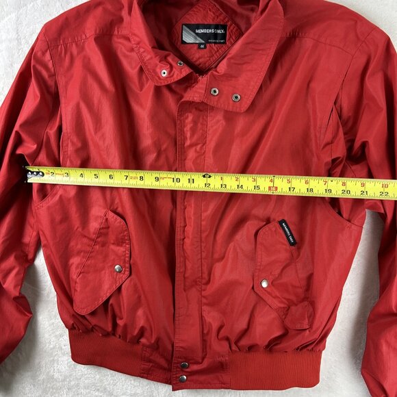 Vintage Members Only By Europe Craft Bomber Jacket Mens Size 46 1980's Red Large - Picture 6 of 10